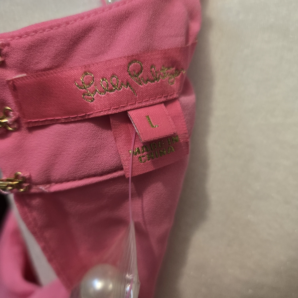 Lully Pulitzer legant Pink Pearl-Embellished Women's Top - Picture 3 of 9